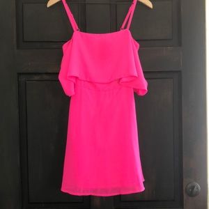 Bright pink ASOS dress